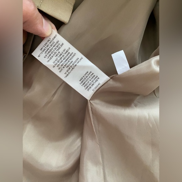 MUJI CLASSIC BEIGE RAIN TRENCH COAT MEDIUM CHIC MINIMAL - Picture 10 of 10